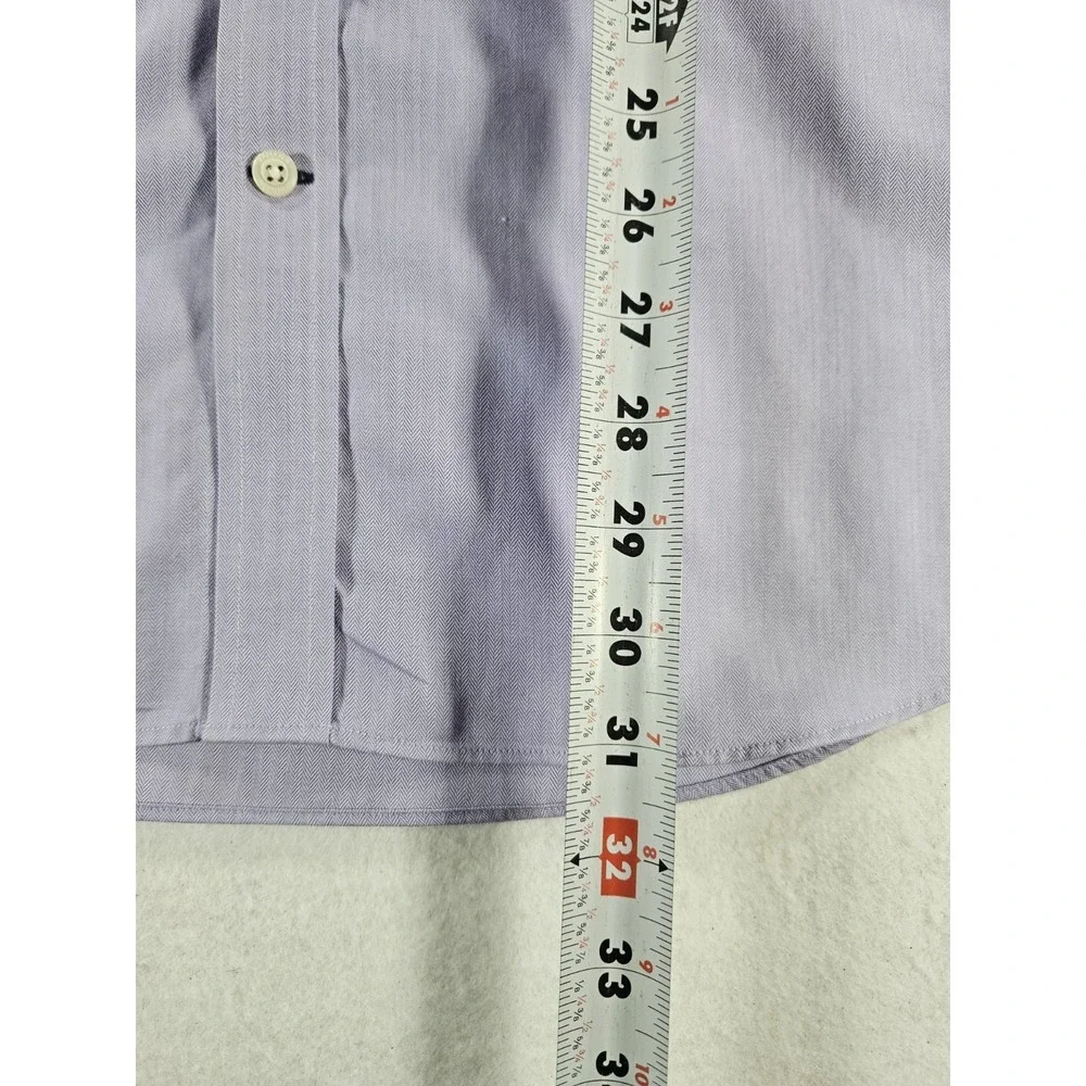 Banana Republic Men's Large Cotton Button Up Shirt Purple Lavender Regular Fit